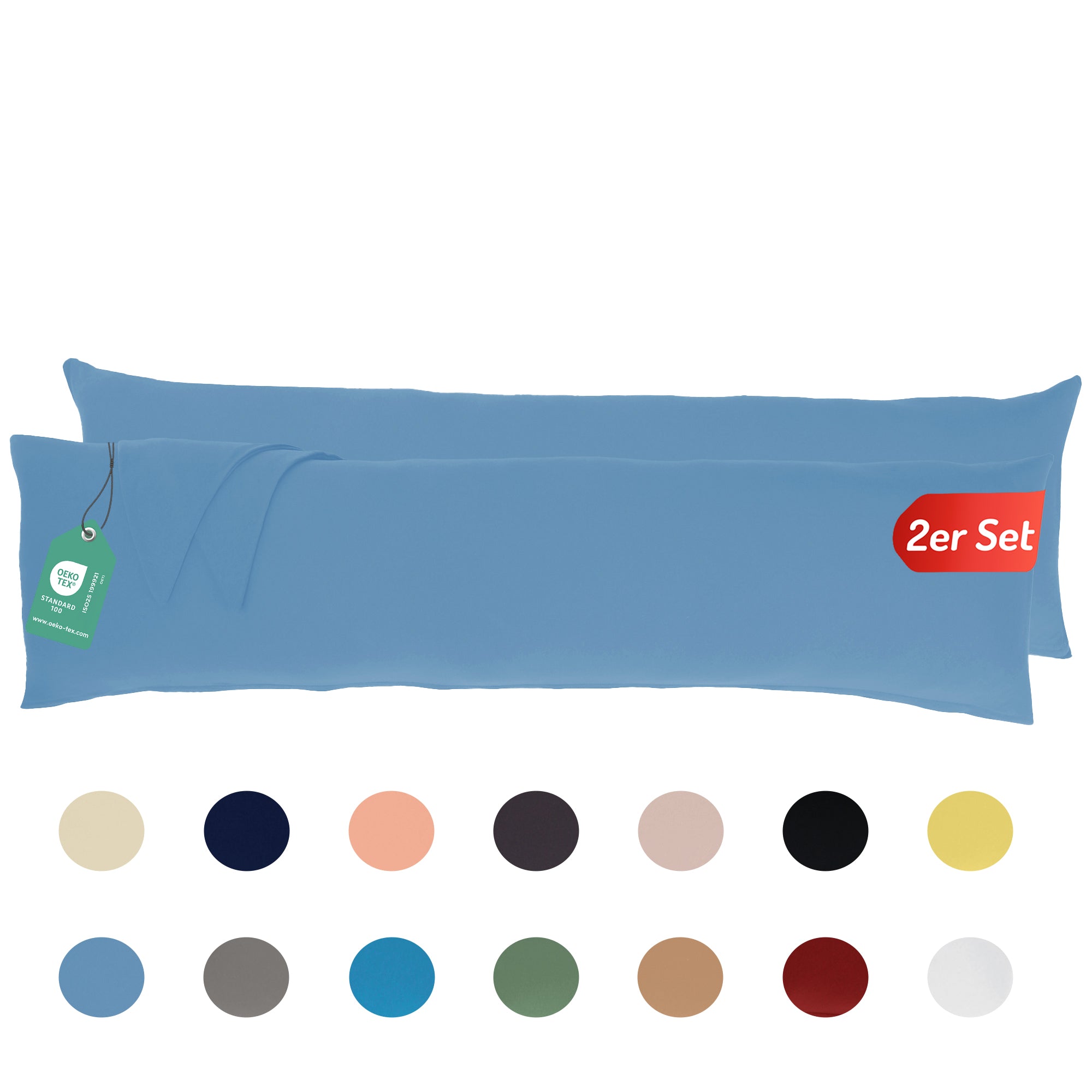 Livessa Eisblau Kissenbezug (2er Set)