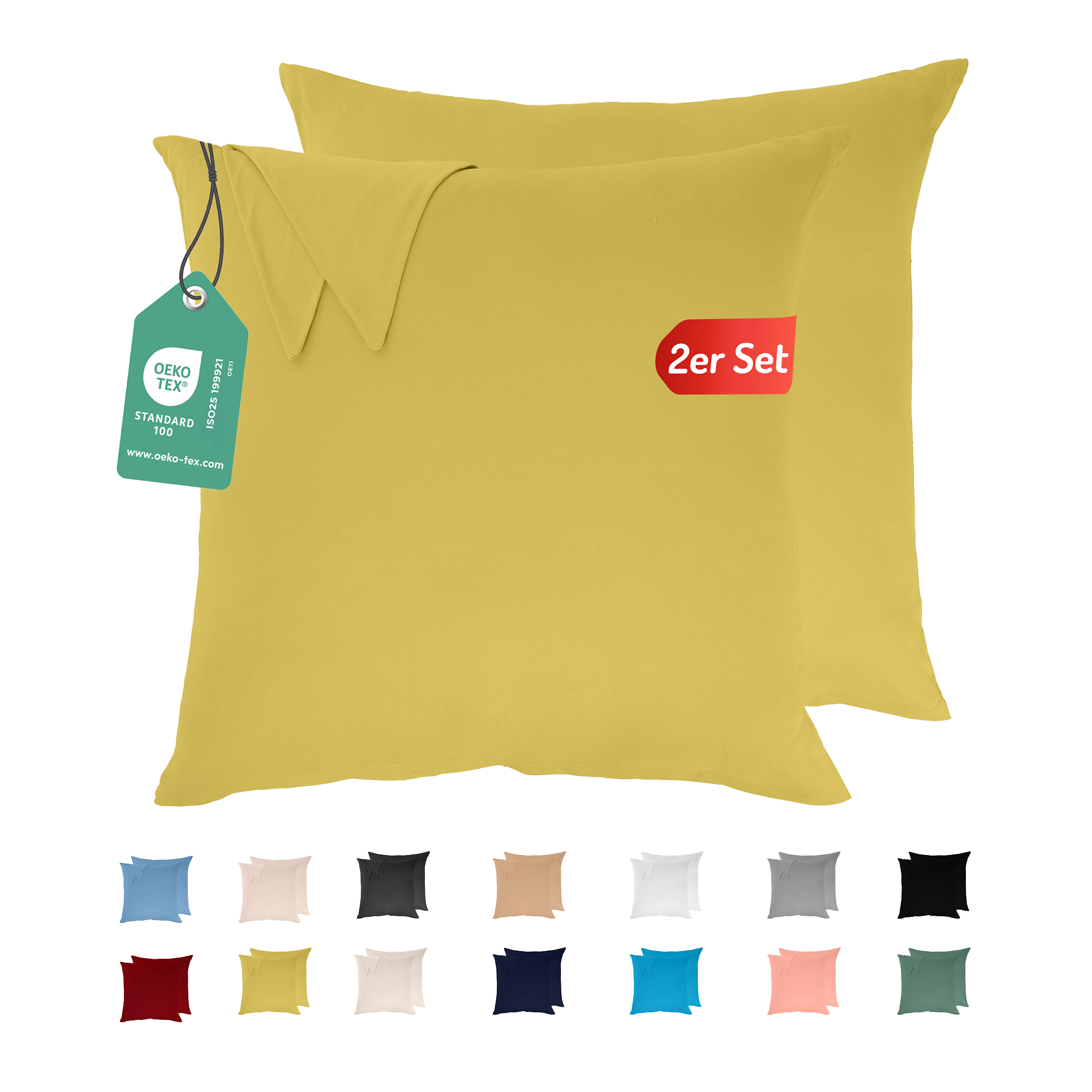 Livessa Gelb Kissenbezug (2er Set)