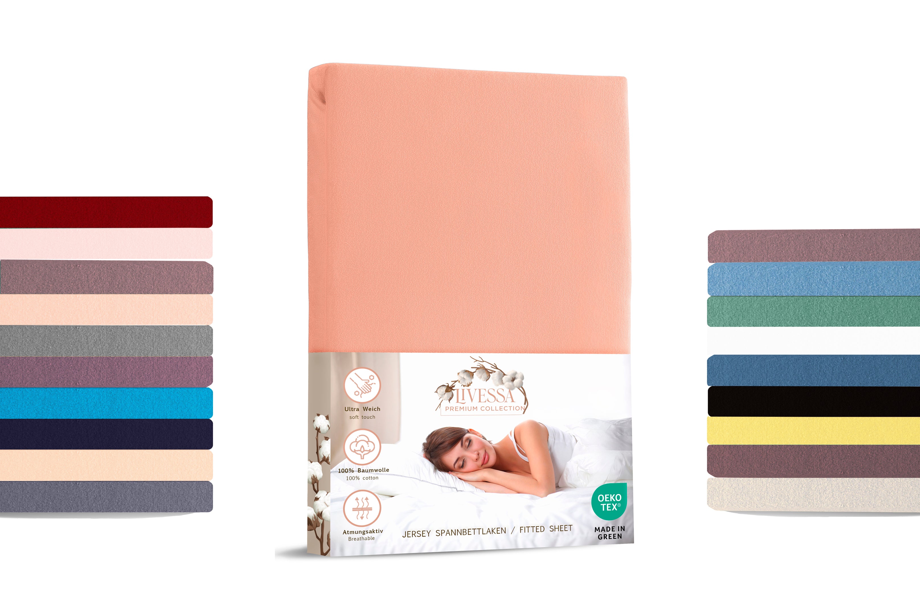 Livessa Rosa Spannbettlaken