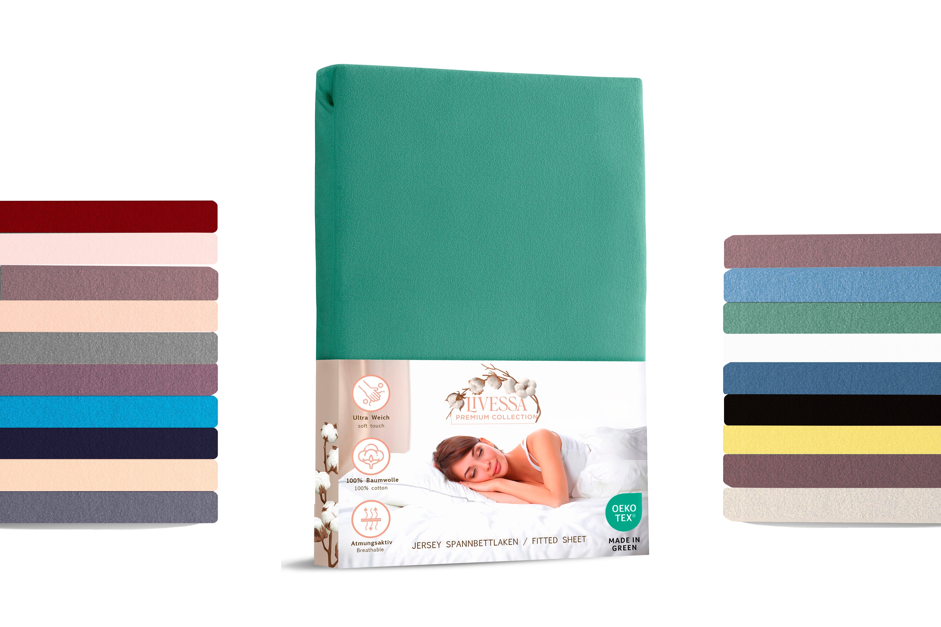 Livessa Lichtgrün Spannbettlaken
