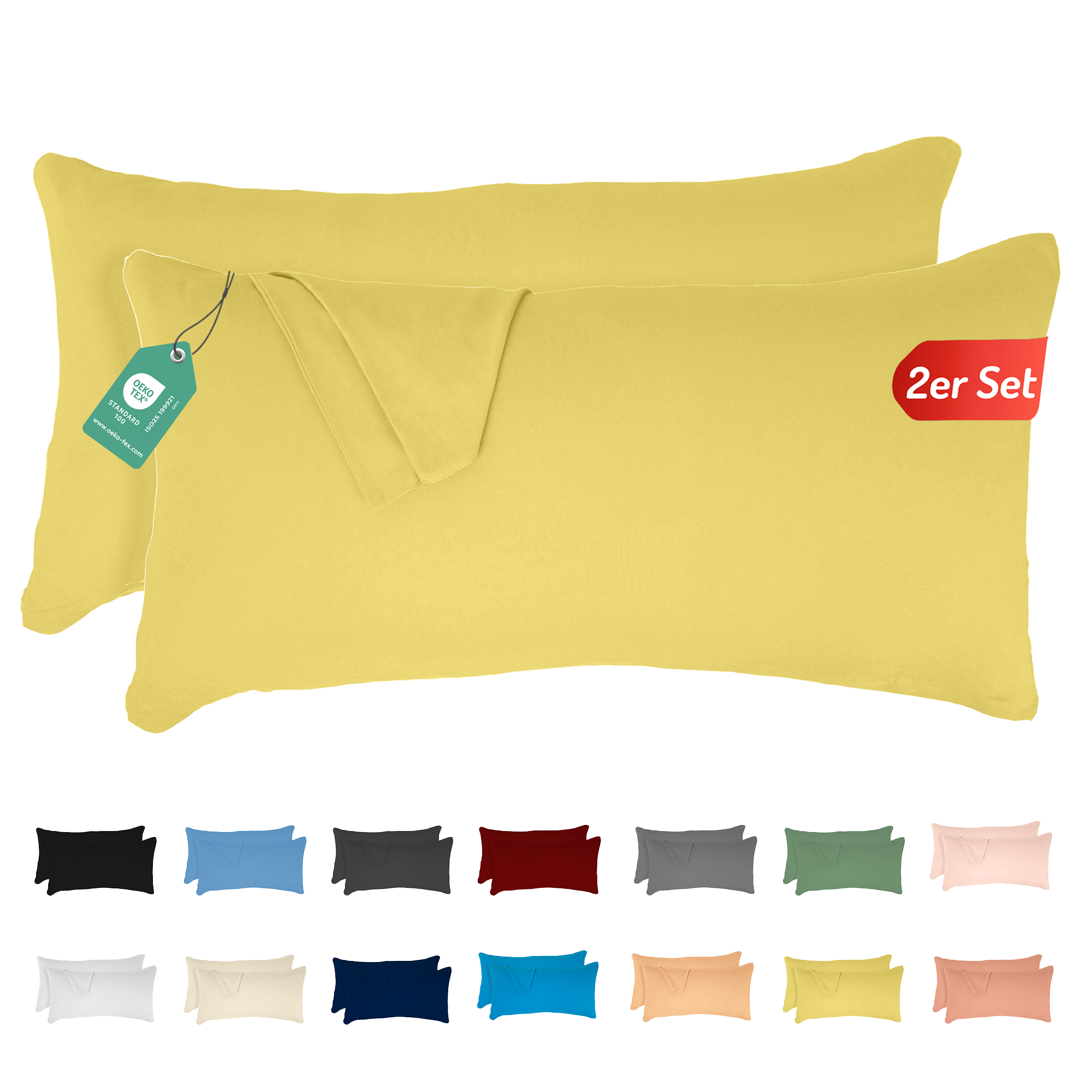 Livessa Gelb Kissenbezug (2er Set)