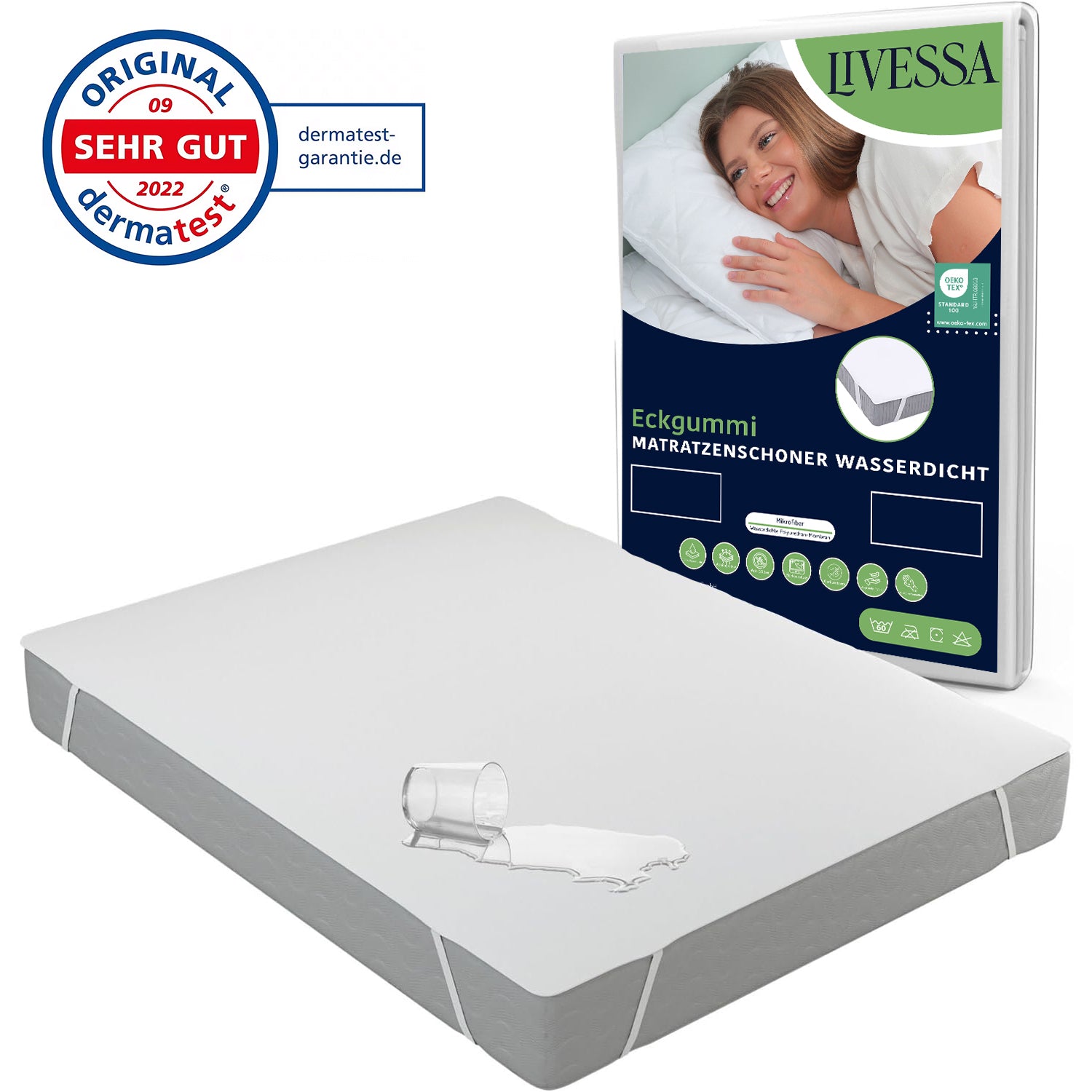 Livessa vier-Eckgummi Matratzenschoner