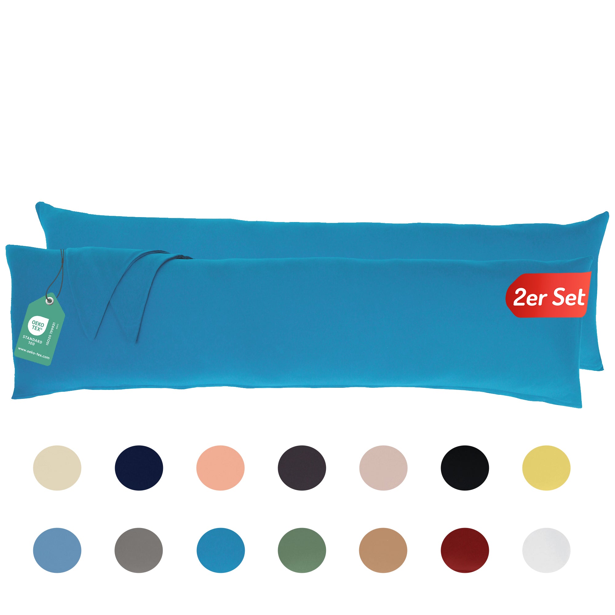 Livessa Dunkeltürkis Kissenbezug (2er Set)