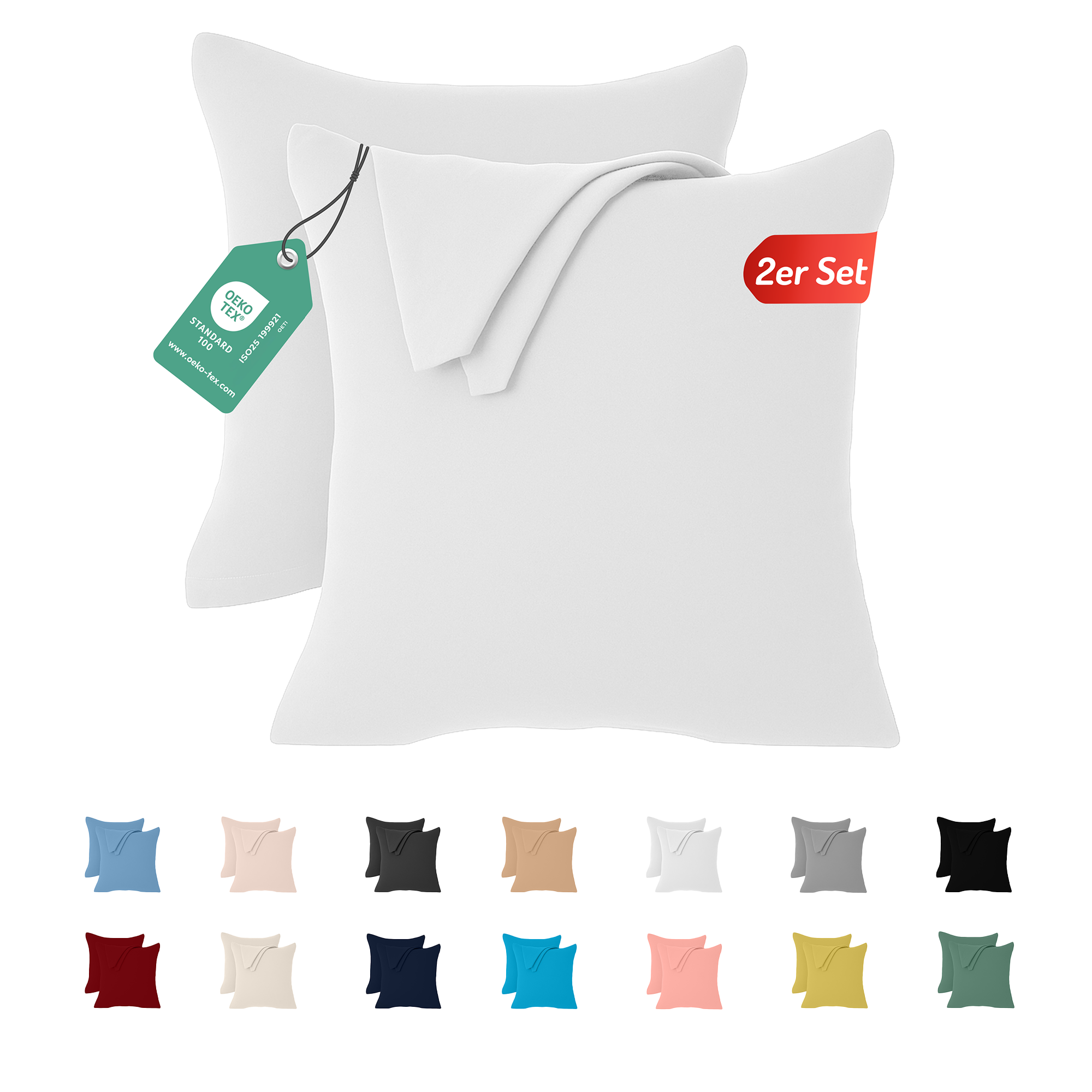 Livessa Weiß Kissenbezug (2er Set)