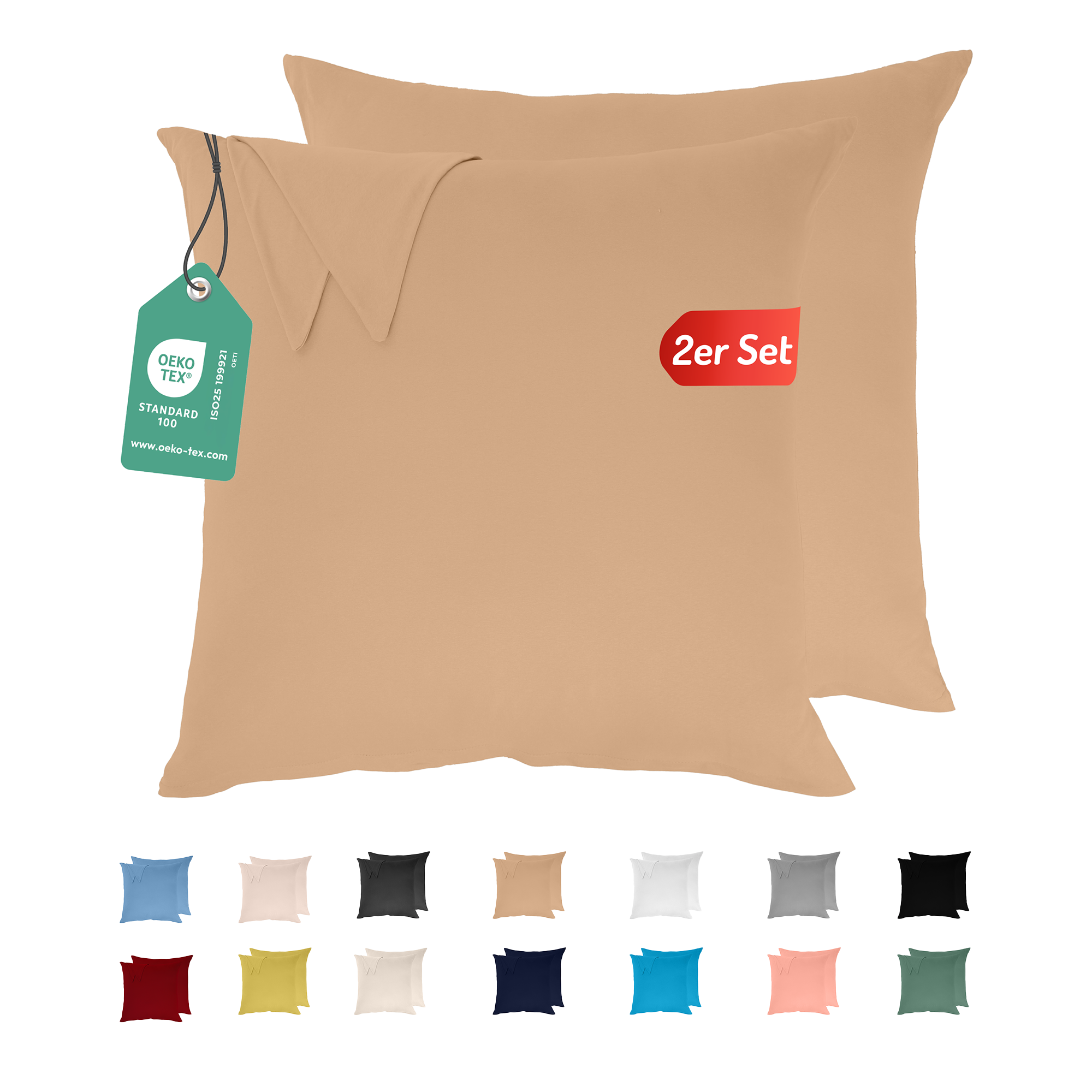 Livessa Beige Kissenbezug (2er Set)