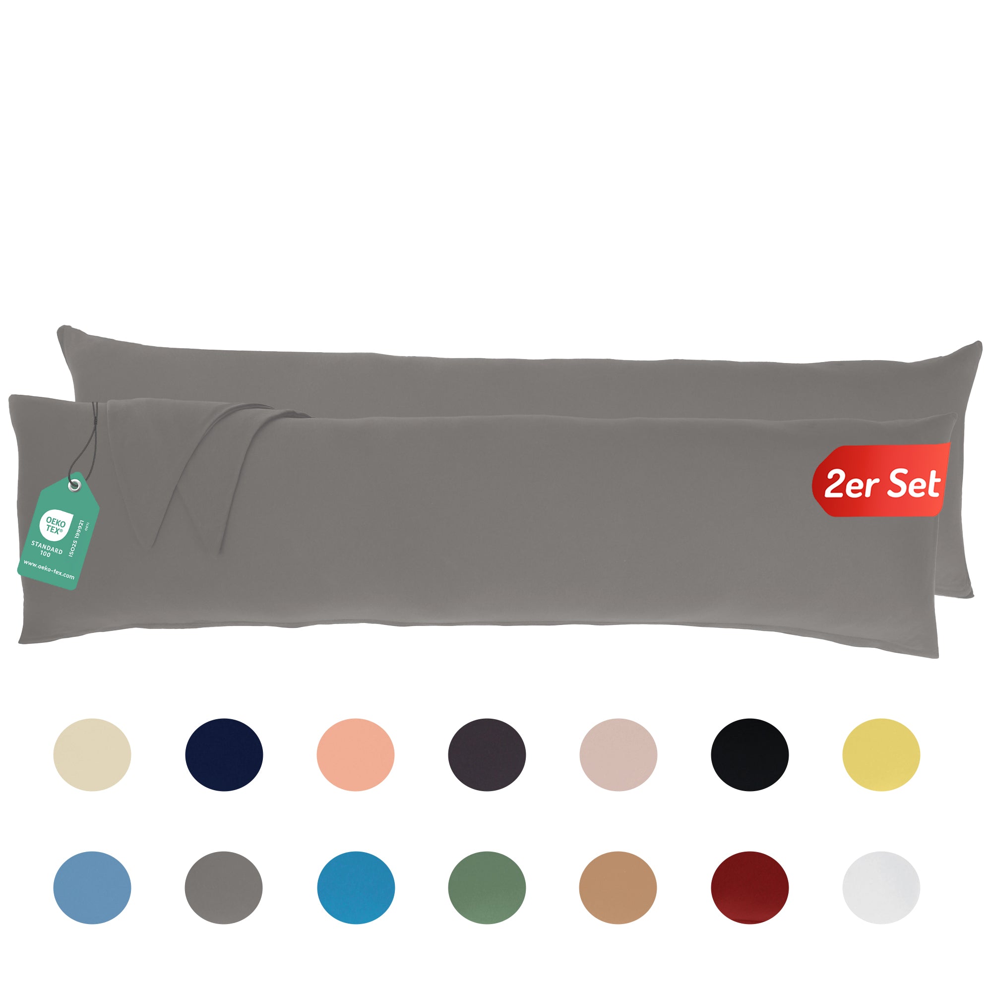 Livessa Grau Kissenbezug (2er Set)