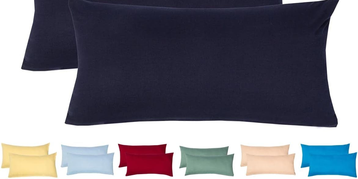Livessa Dunkelblau Kissenbezug (2er Set)-Livessa-40x80-Livessa
