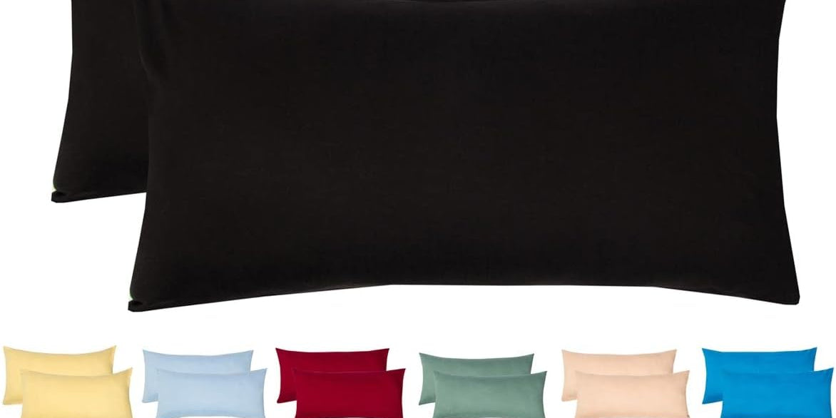 Livessa Schwarz Kissenbezug (2er Set)-Livessa-40x80-Livessa