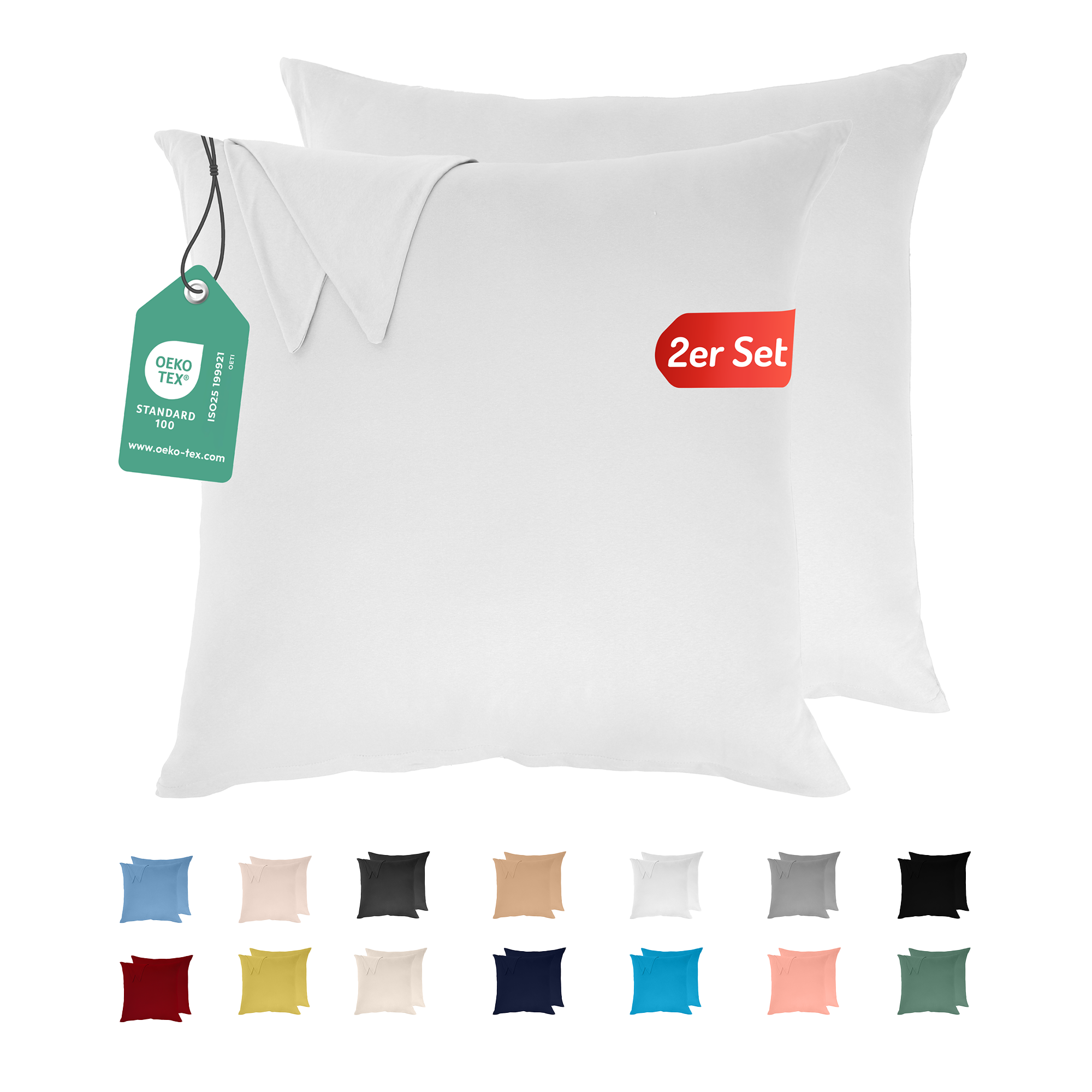Livessa Weiß Kissenbezug (2er Set)
