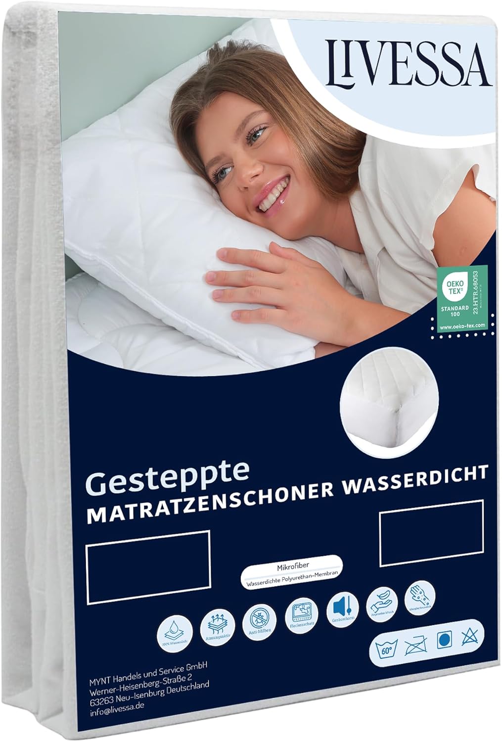 Livessa Gesteppte Matratzenschoner, wasserdicht