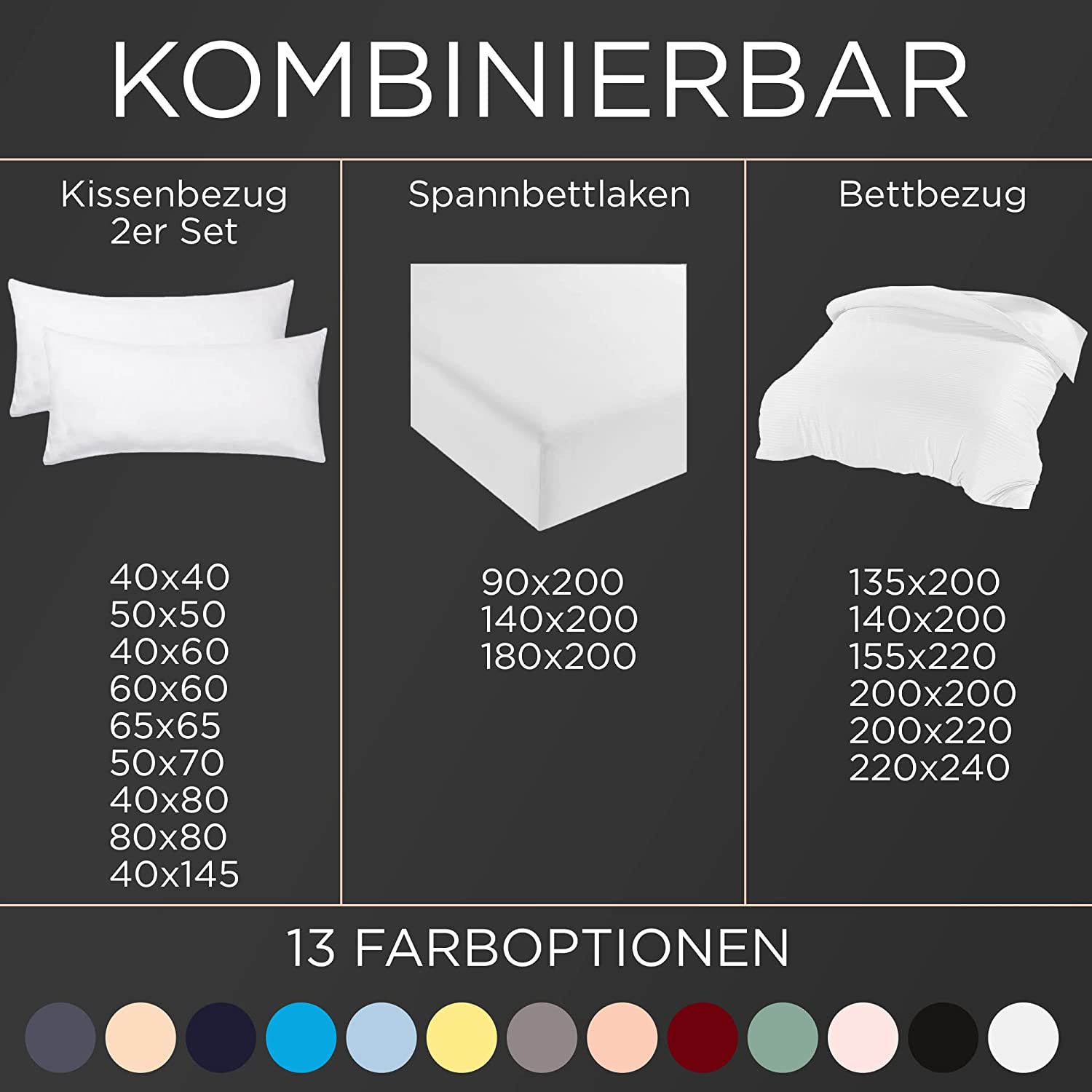 Livessa Anthrazit Bettbezug-Livessa-Livessa