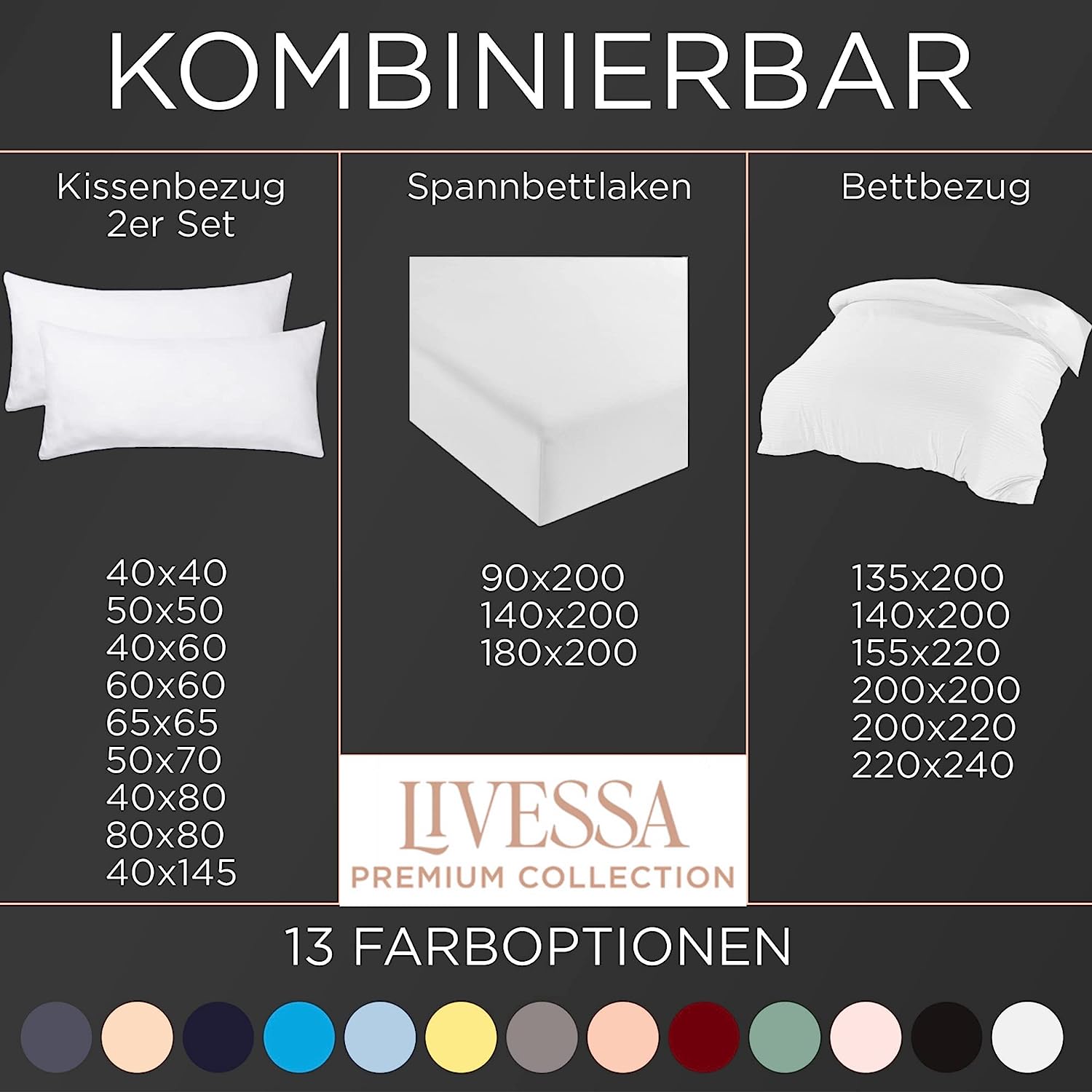Livessa 50x50 Kopfkissen (2er Set)-Livessa-Livessa