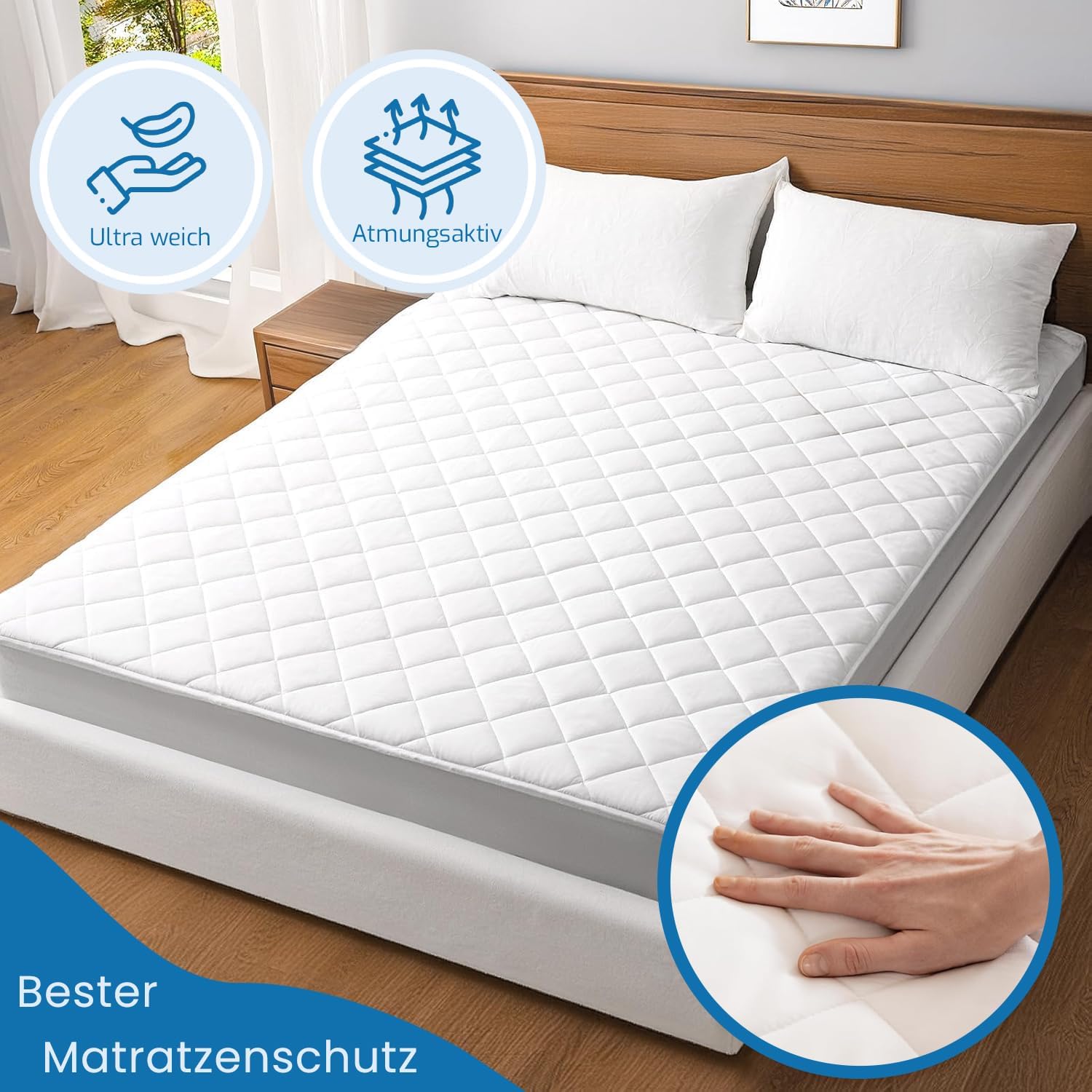 Livessa Gesteppte Matratzenschoner, wasserdicht