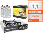 Greenpoint Gaskocher (Edelstahl) + 4 Kartuschen-Greenpoint-Livessa