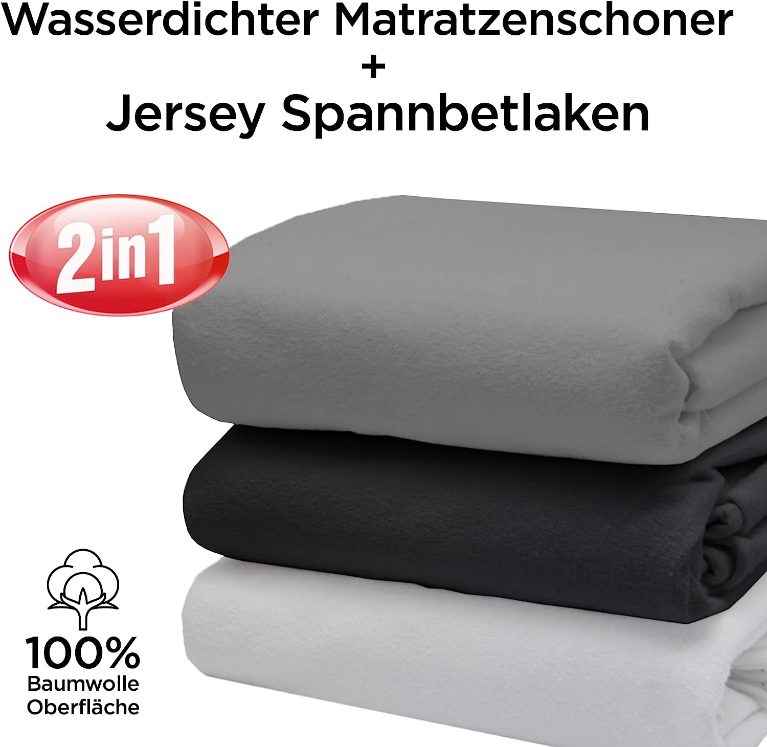 Limenda Anthrazit Inkontinenz Spannbettlaken/Matratzenschoner-Livessa-Livessa