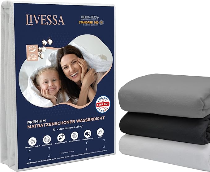 Limenda Weiß Inkontinenz Spannbettlaken/Matratzenschoner-Livessa-Livessa