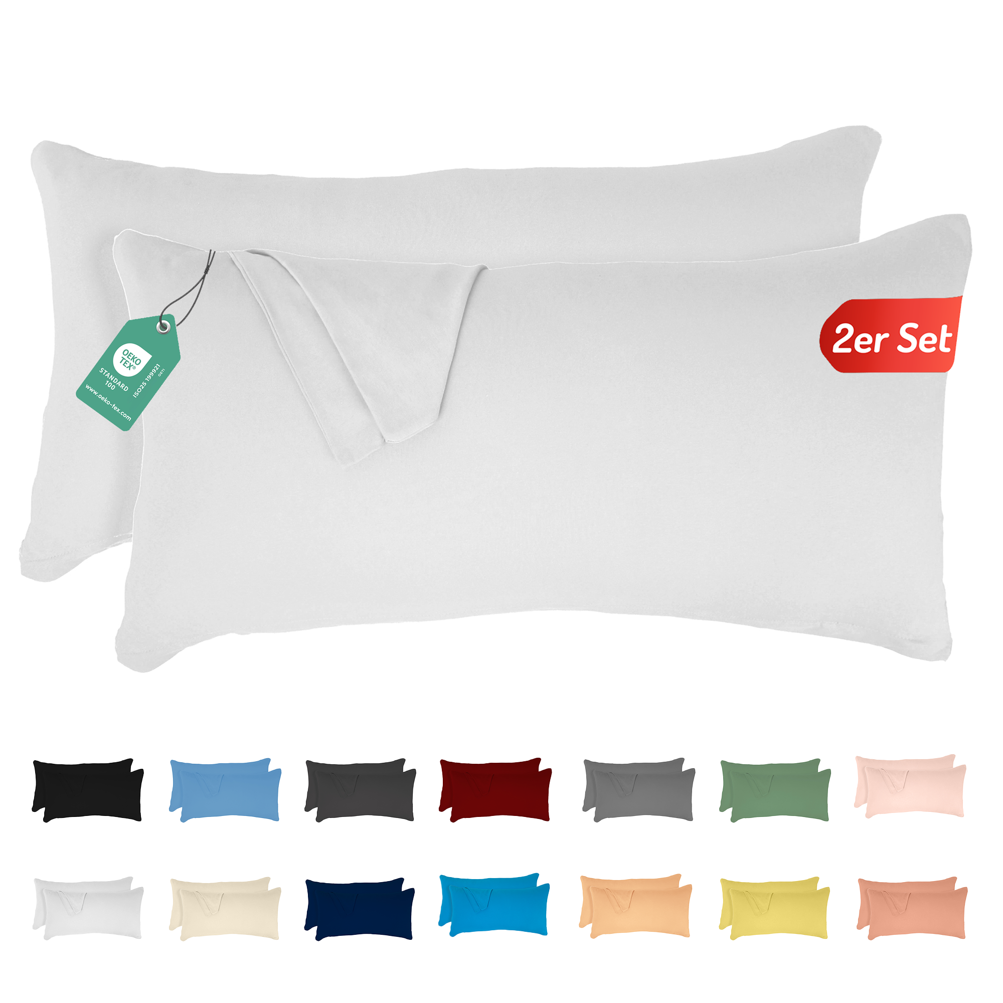Livessa Weiß Kissenbezug (2er Set)