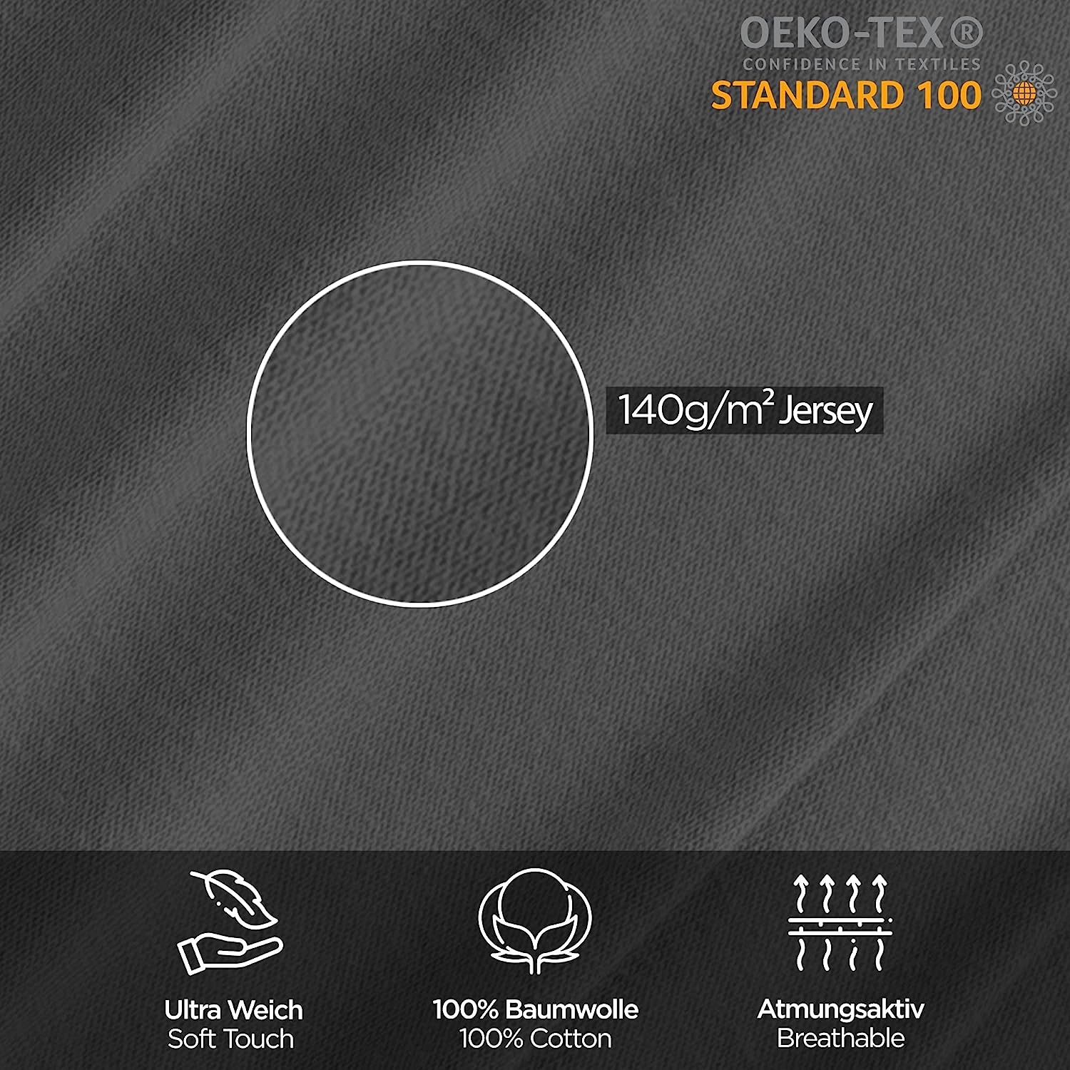 Limenda Anthrazit Inkontinenz Spannbettlaken/Matratzenschoner-Livessa-Livessa