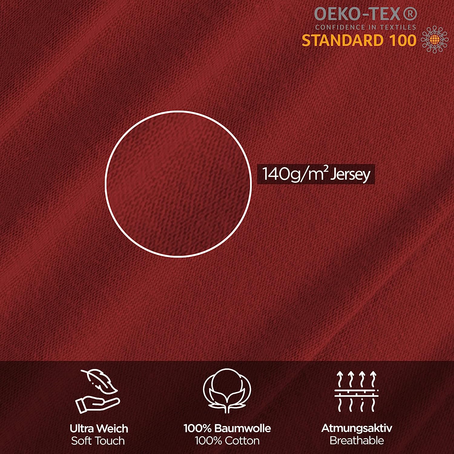 Livessa Kirschrot Bettbezug-Livessa-Livessa