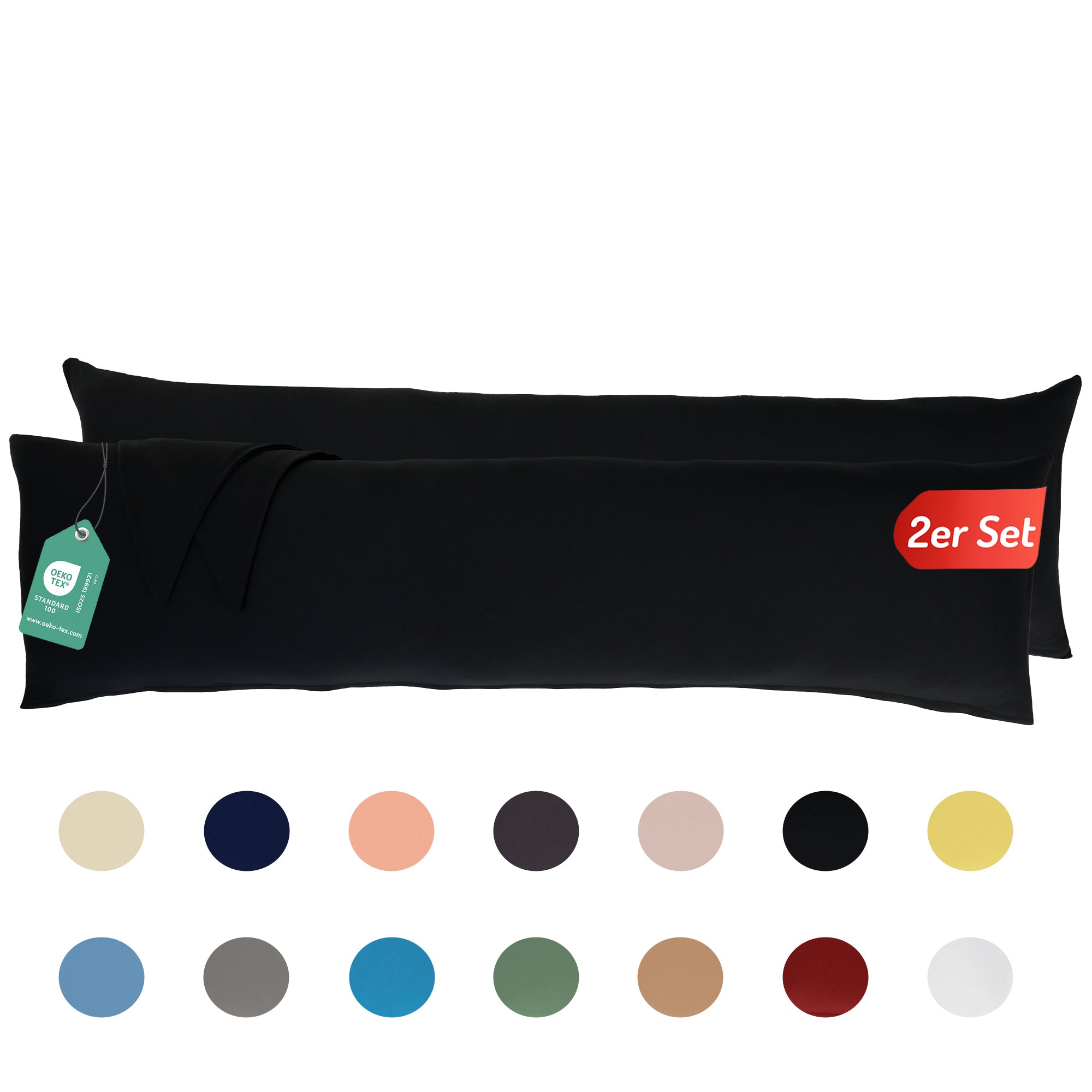 Livessa Schwarz Kissenbezug (2er Set)