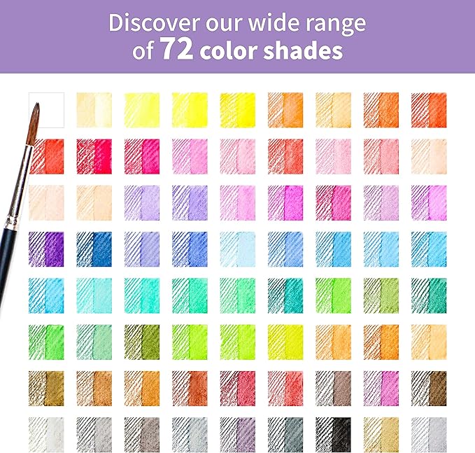 PAGOS Aquarellstifte, 72 Stück im Etui-Livessa-Livessa