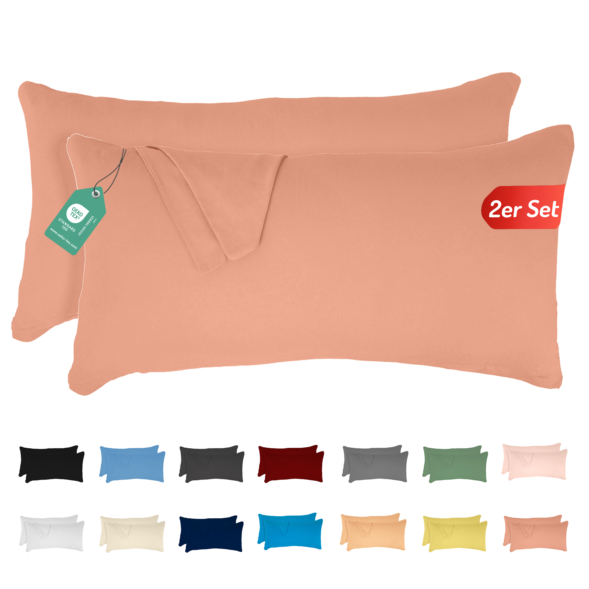 Livessa Rosa Kissenbezug (2er Set)