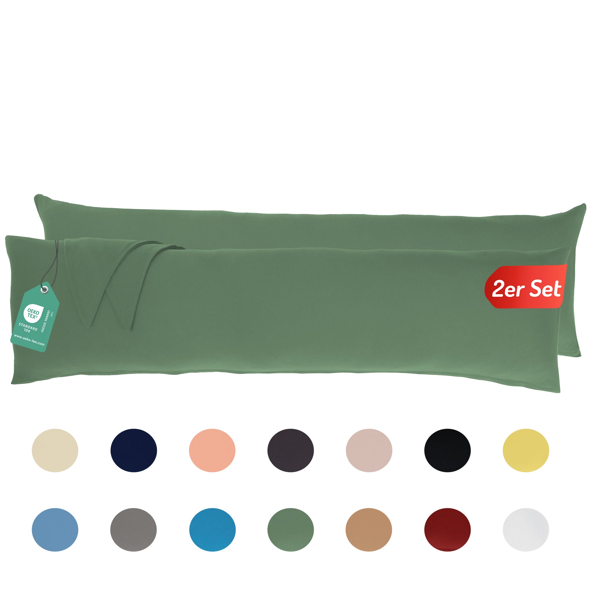 Livessa Lichtgrün Kissenbezug (2er Set)