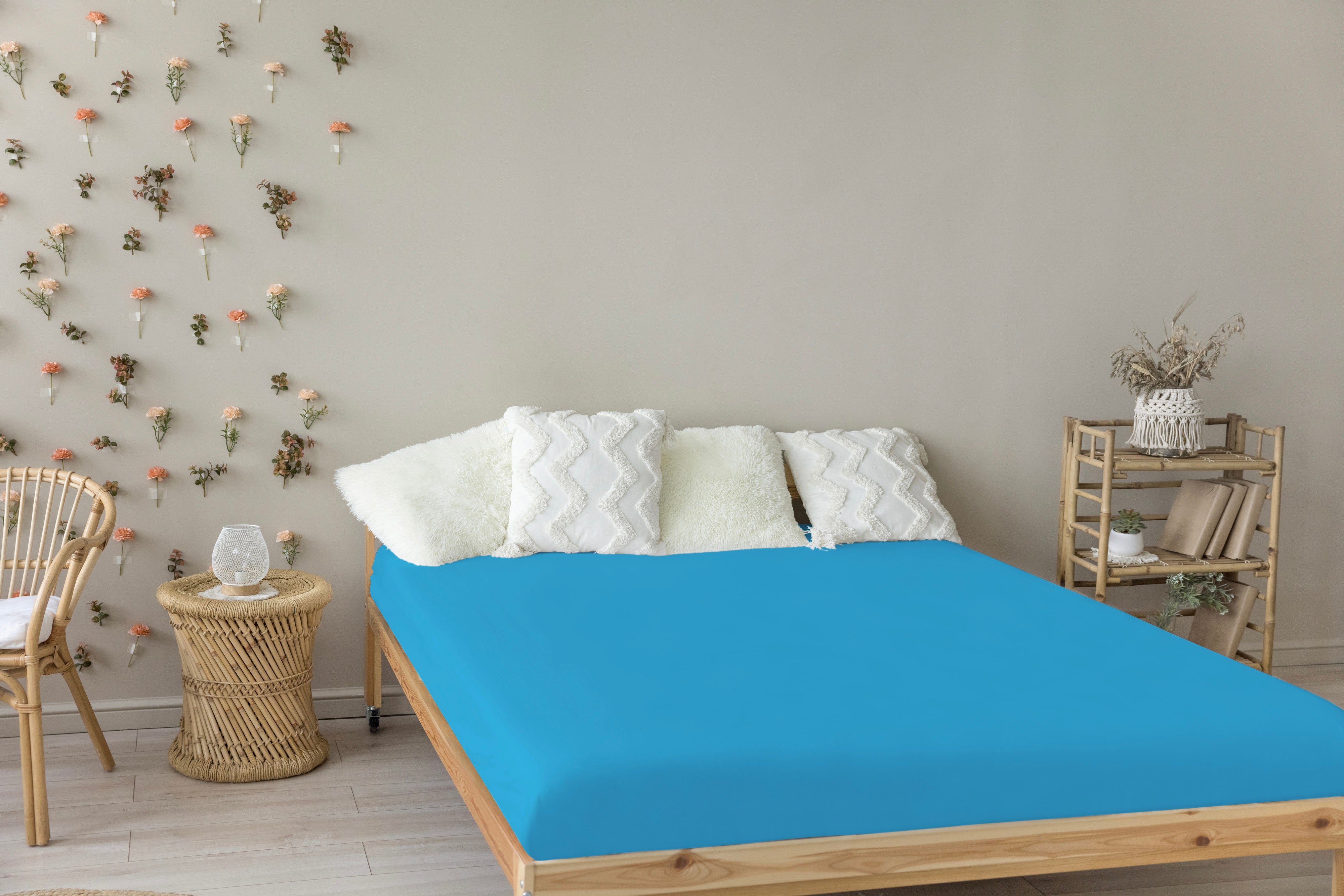 Livessa Dunkeltürkis Spannbettlaken-Livessa-Livessa