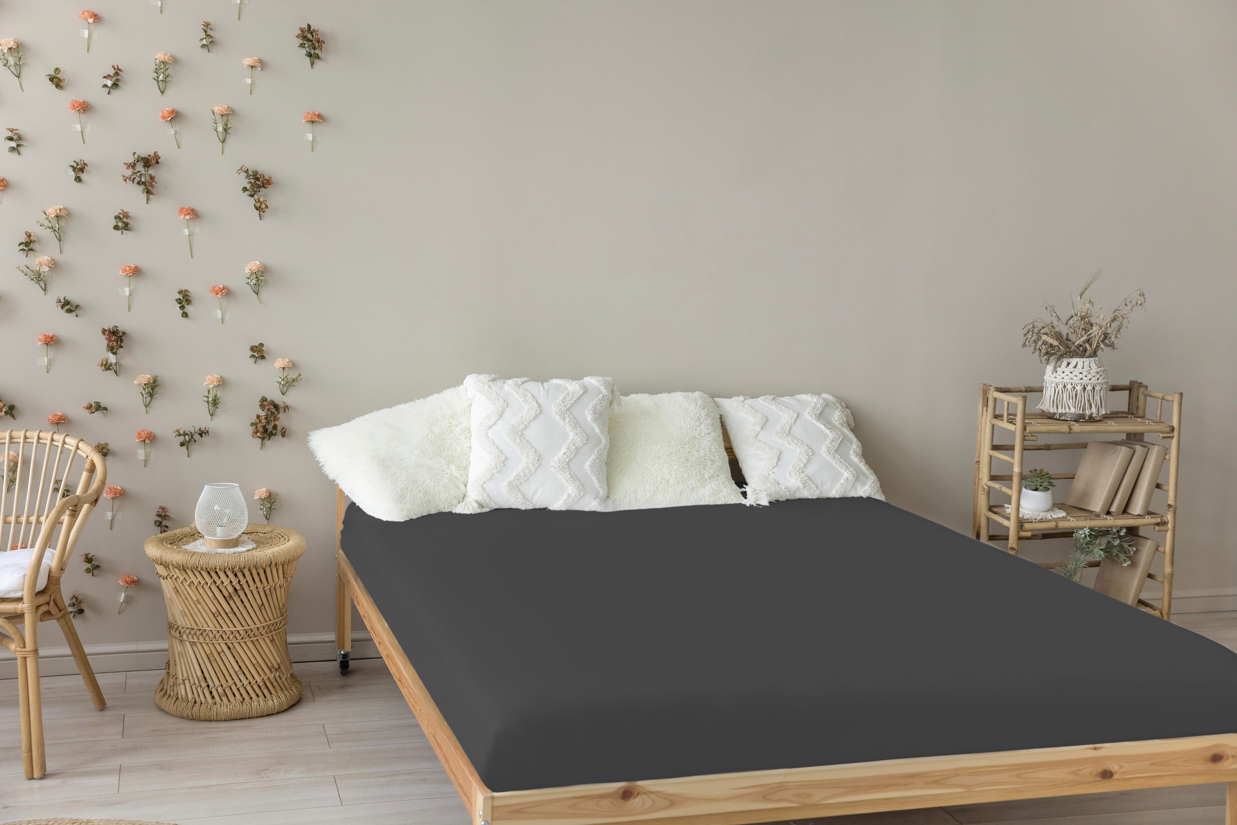 Livessa Anthrazit Spannbettlaken-Livessa-Livessa