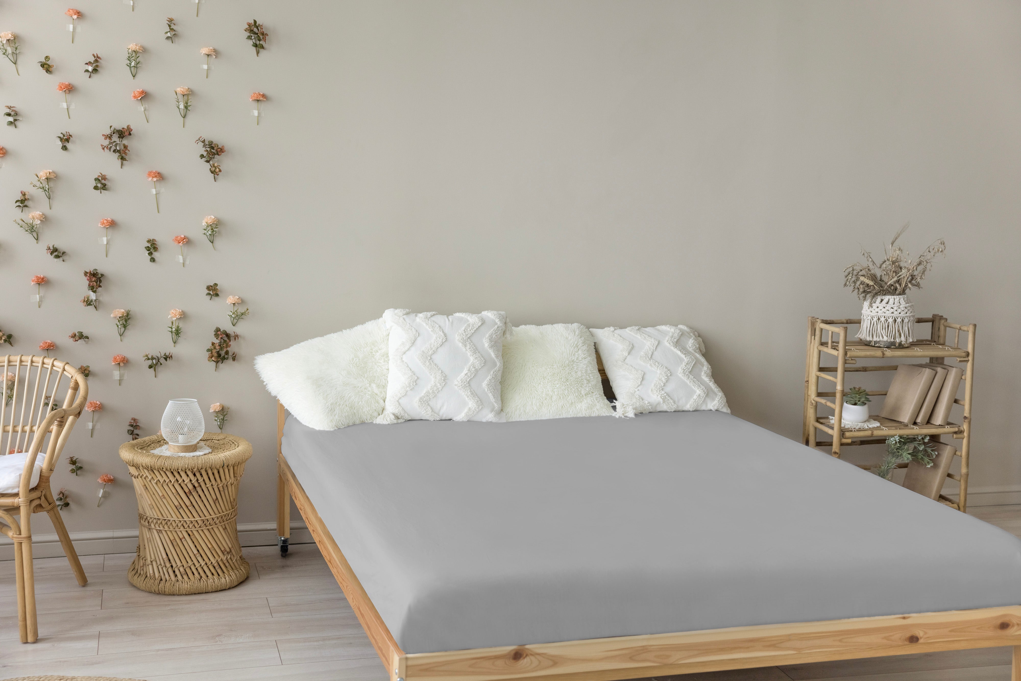 Livessa Grau Spannbettlaken-Livessa-Livessa