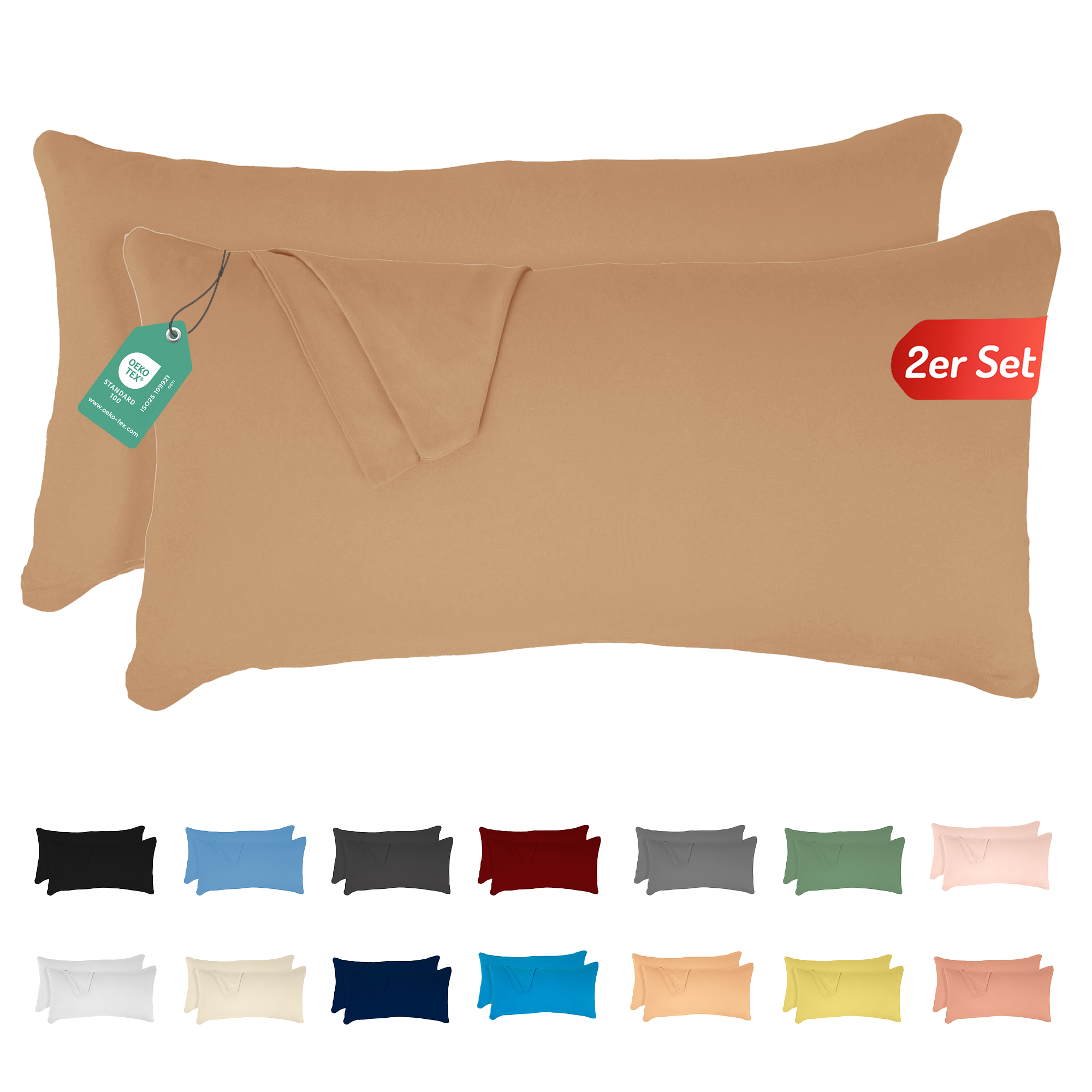 Livessa Beige Kissenbezug (2er Set)