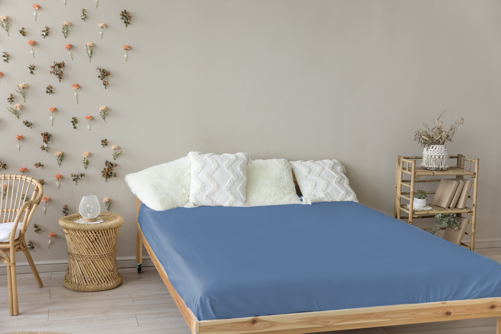 Livessa Pazifikblau Spannbettlaken