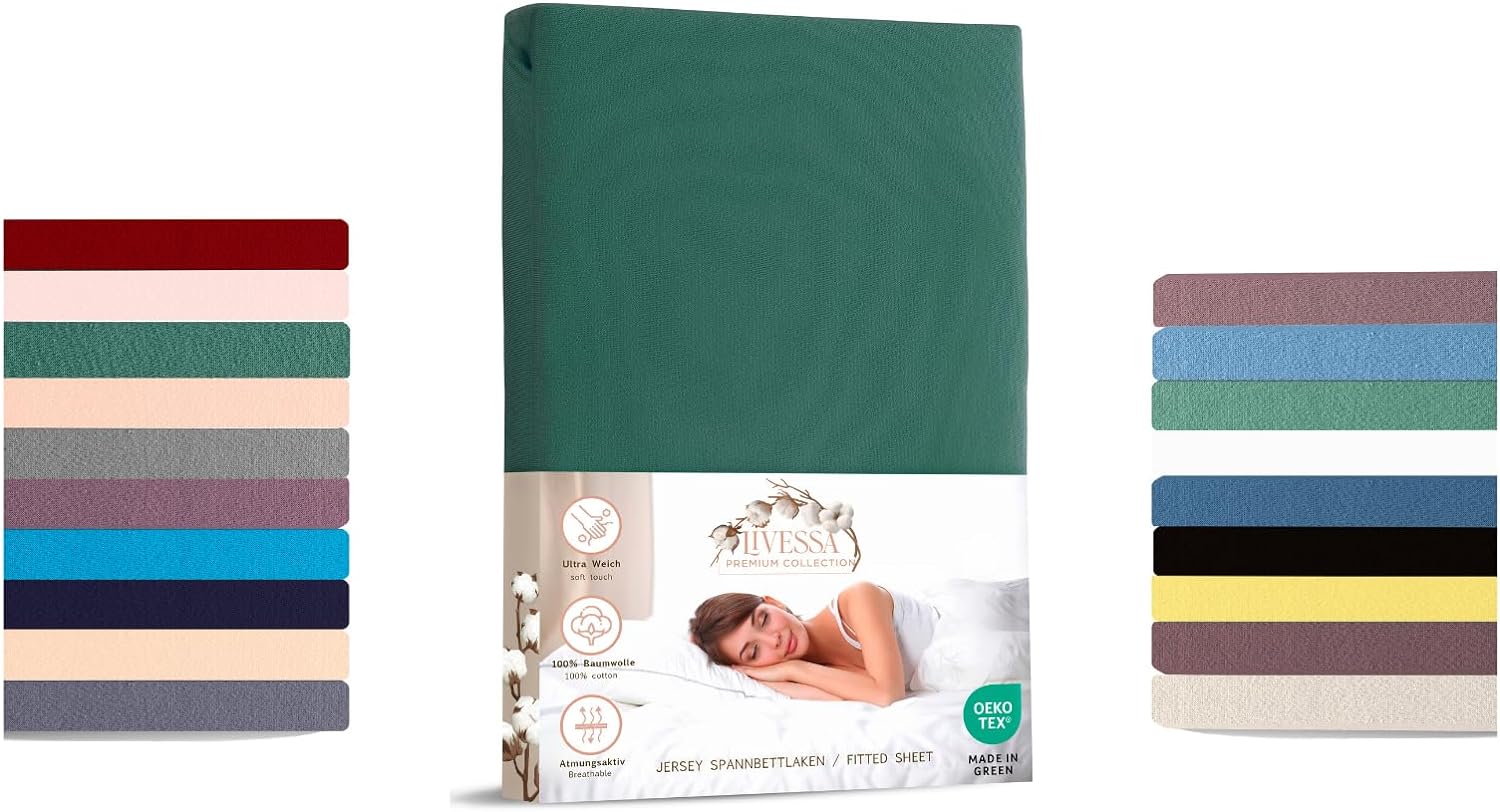 Livessa Dunkelgrün Spannbettlaken