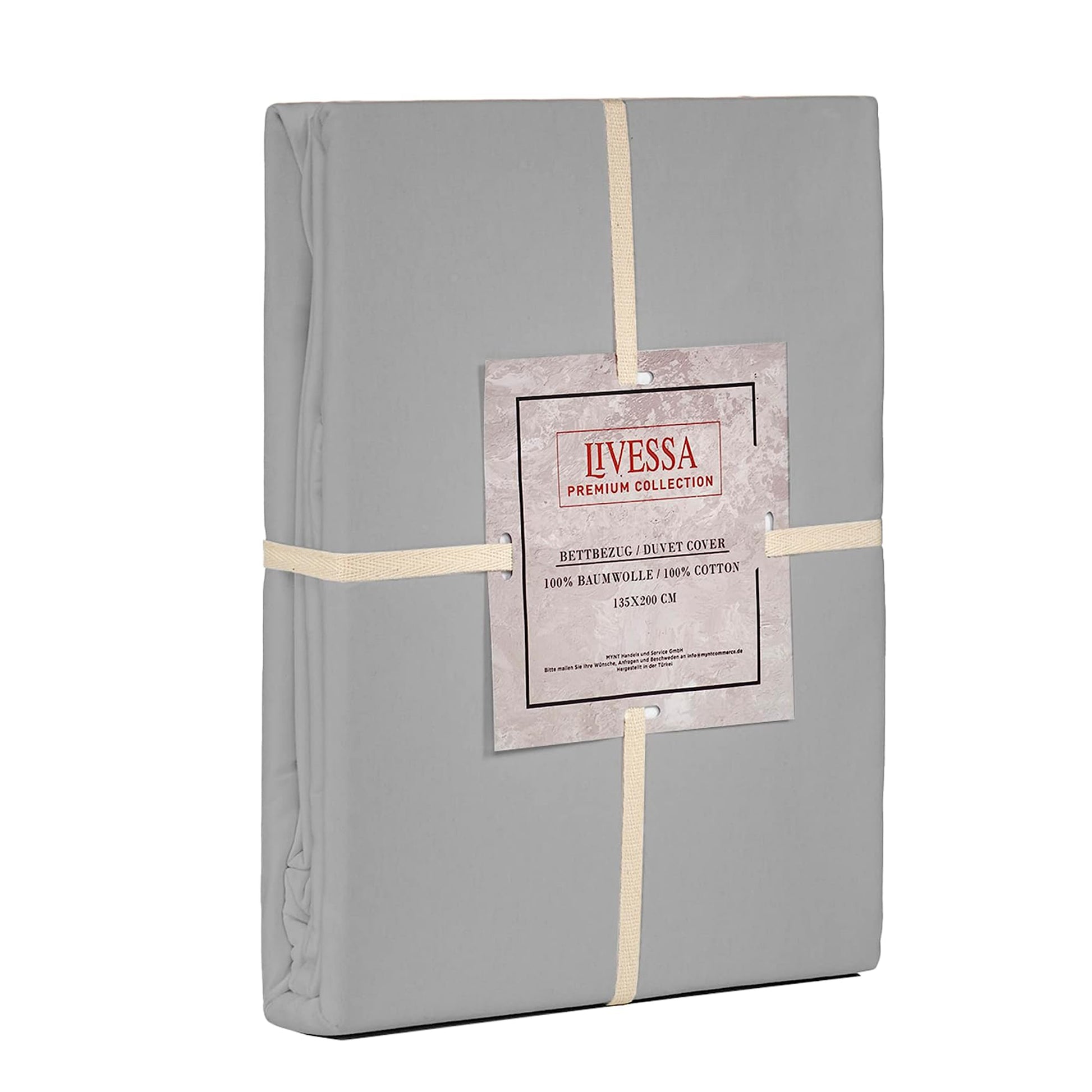 Livessa Grau Bettbezug-Livessa-Livessa