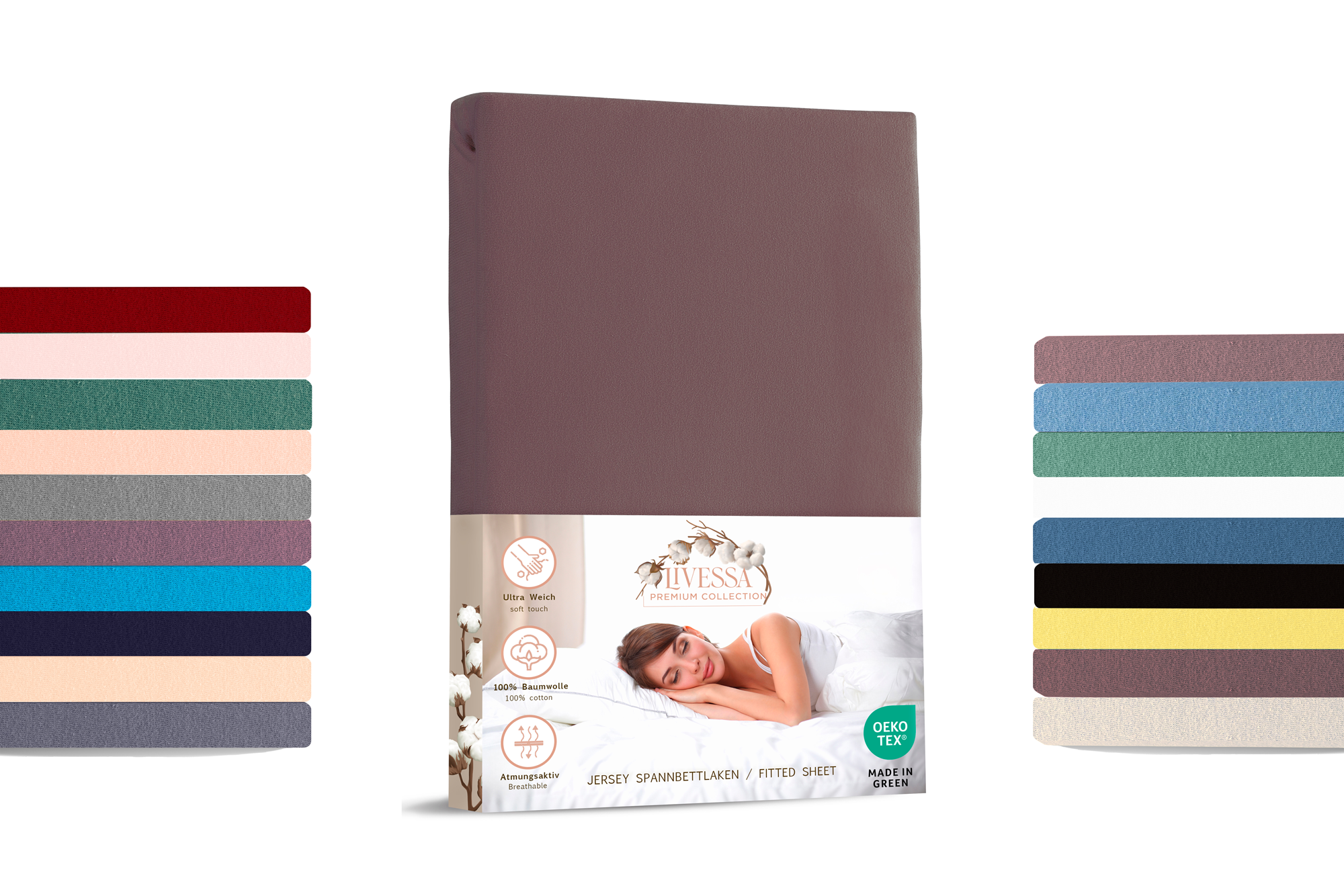 Livessa Taupe Spannbettlaken